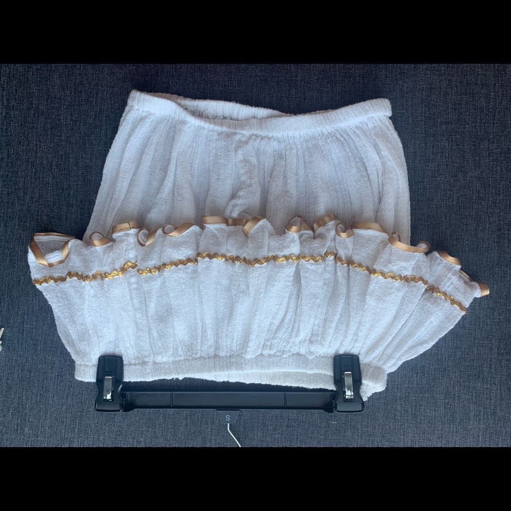Strapless white top